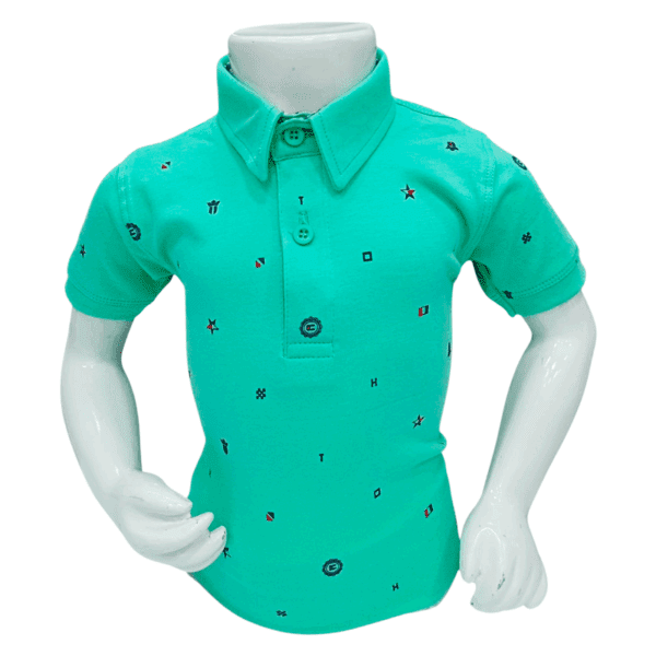 Polo Manga Corta Cuello Camisero Escudo